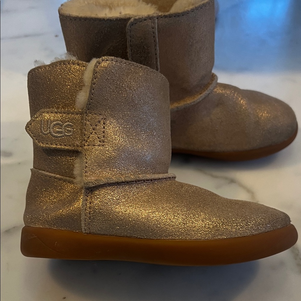 UGG Kids Glittering Tan Boots